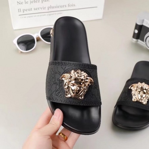 Replica Versace Slippers For Men #365640 $42.00 USD for Wholesale