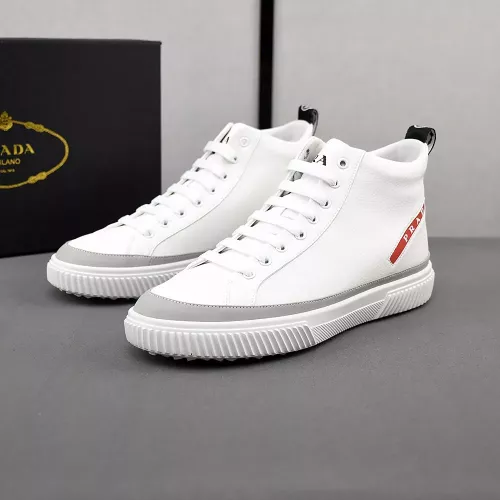 Prada High Top Shoes For Men #1284226 $82.00 USD, Wholesale Replica Prada High Top Shoes