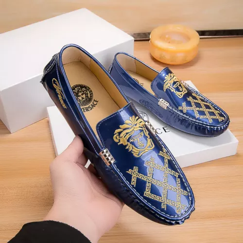 Versace Leather Shoes For Men #1303838 $72.00 USD, Wholesale Replica Versace Leather Shoes