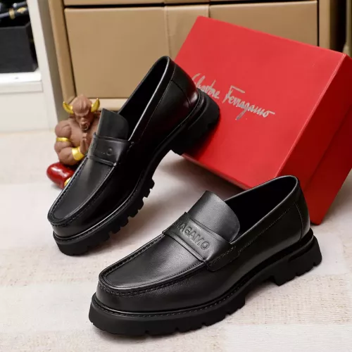 Salvatore Ferragamo Leather Shoes For Men #1303872 $88.00 USD, Wholesale Replica Salvatore Ferragamo Leather Shoes