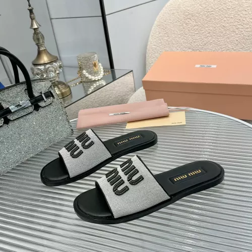Replica MIU MIU Slippers For Women #1305250 $88.00 USD for Wholesale