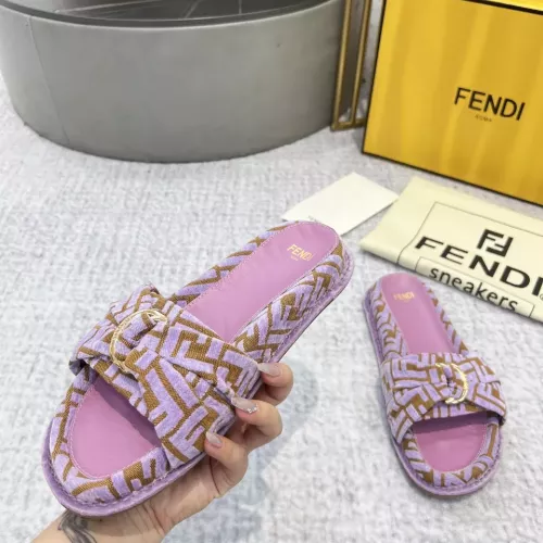 Replica Fendi Slippers For Women #1305357 $85.00 USD for Wholesale
