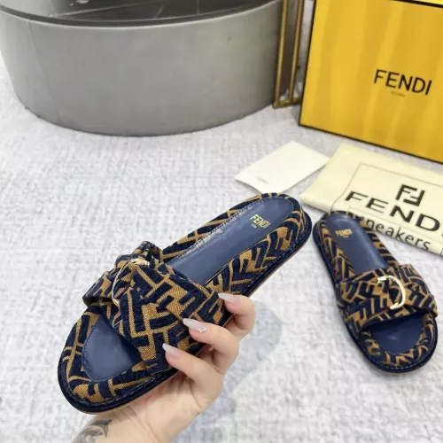 Replica Fendi Slippers For Women #1305364 $85.00 USD for Wholesale