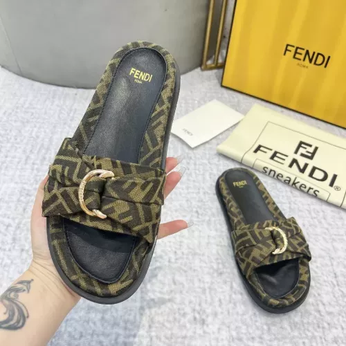 Replica Fendi Slippers For Women #1305365 $85.00 USD for Wholesale