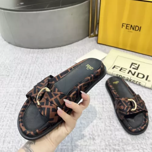 Replica Fendi Slippers For Women #1305366 $85.00 USD for Wholesale