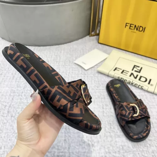 Replica Fendi Slippers For Women #1305366 $85.00 USD for Wholesale