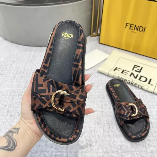 Replica Fendi Slippers For Women #1305366 $85.00 USD for Wholesale