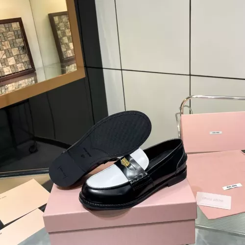 Replica MIU MIU Leather Shoes For Women #1305546 $98.00 USD for Wholesale