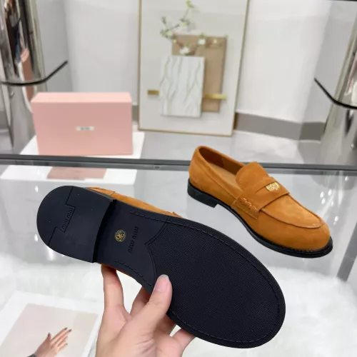 Replica MIU MIU Leather Shoes For Women #1305547 $98.00 USD for Wholesale