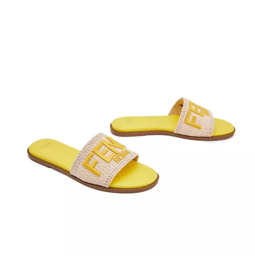Replica Fendi Slippers For Women #1306141 $82.00 USD for Wholesale