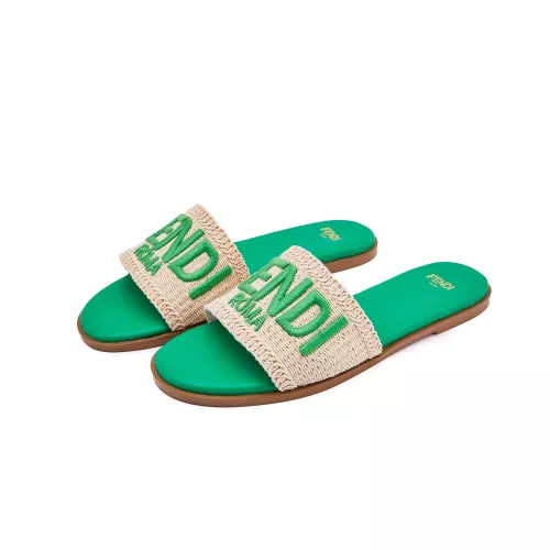 Replica Fendi Slippers For Women #1306150 $82.00 USD for Wholesale