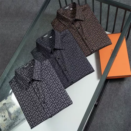 Replica Balmain Shirts Long Sleeved For Men #1306219 $48.00 USD for Wholesale