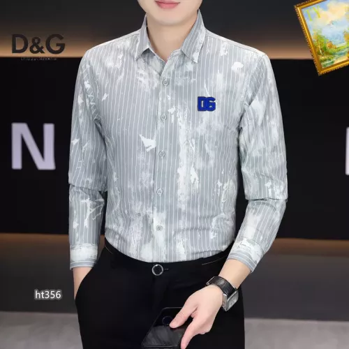 Replica Dolce & Gabbana D&G Shirts Long Sleeved For Men #1306257 $40.00 USD for Wholesale
