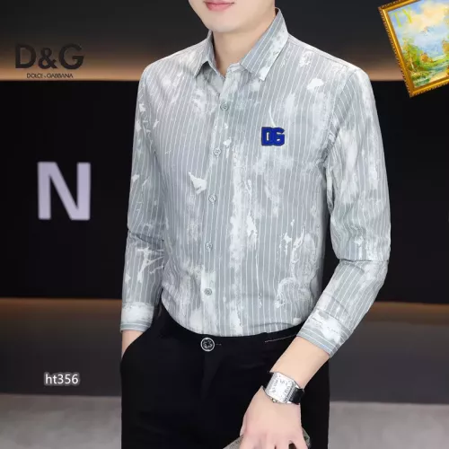 Replica Dolce & Gabbana D&G Shirts Long Sleeved For Men #1306257 $40.00 USD for Wholesale
