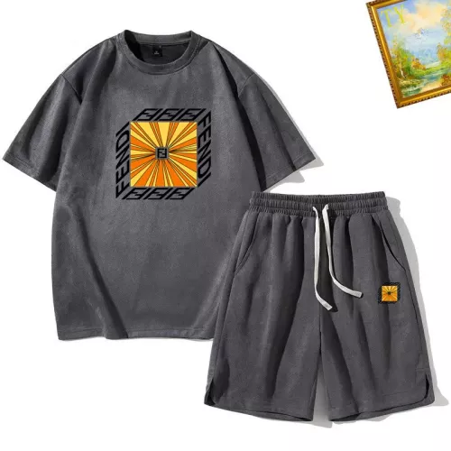 Fendi Tracksuits Short Sleeved For Men #1306383 $48.00 USD, Wholesale Replica Fendi Tracksuits