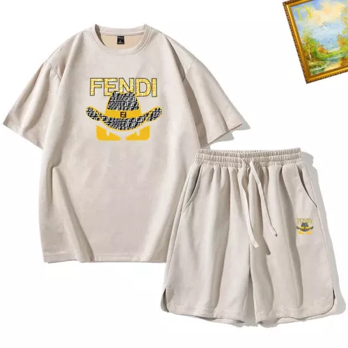 Fendi Tracksuits Short Sleeved For Men #1306408 $48.00 USD, Wholesale Replica Fendi Tracksuits