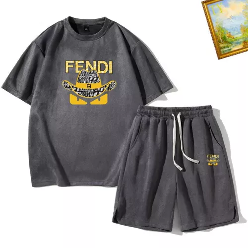 Fendi Tracksuits Short Sleeved For Men #1306409 $48.00 USD, Wholesale Replica Fendi Tracksuits