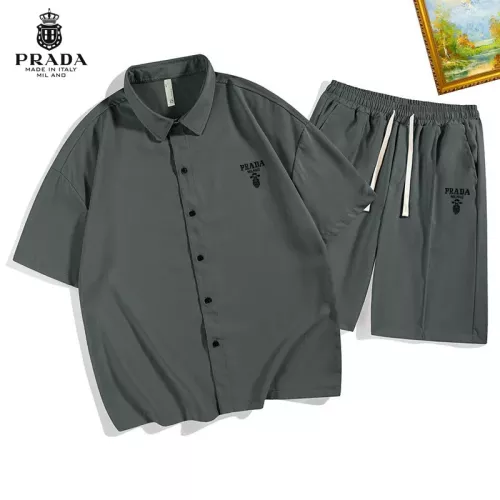 Prada Tracksuits Short Sleeved For Men #1306504 $48.00 USD, Wholesale Replica Prada Tracksuits