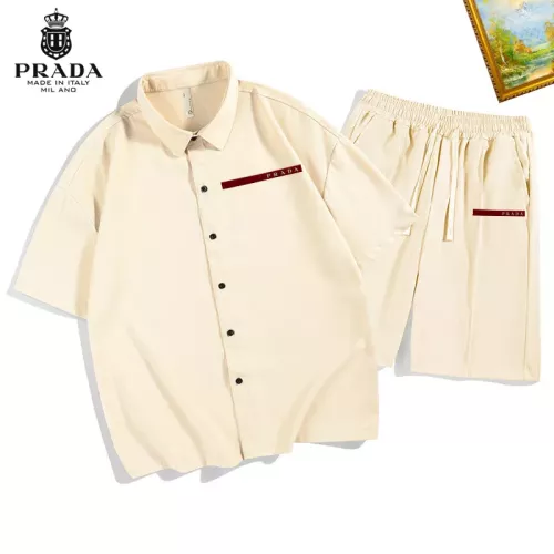 Prada Tracksuits Short Sleeved For Men #1306529 $48.00 USD, Wholesale Replica Prada Tracksuits