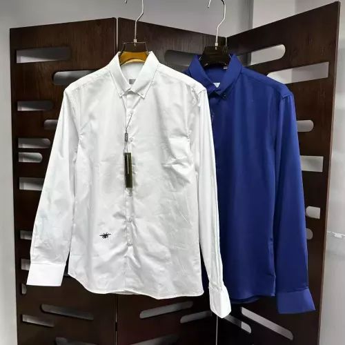 Replica Christian Dior Shirts Long Sleeved For Men #1307219 $42.00 USD for Wholesale