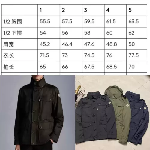 Replica Moncler Jackets Long Sleeved For Men #1307407 $102.00 USD for Wholesale