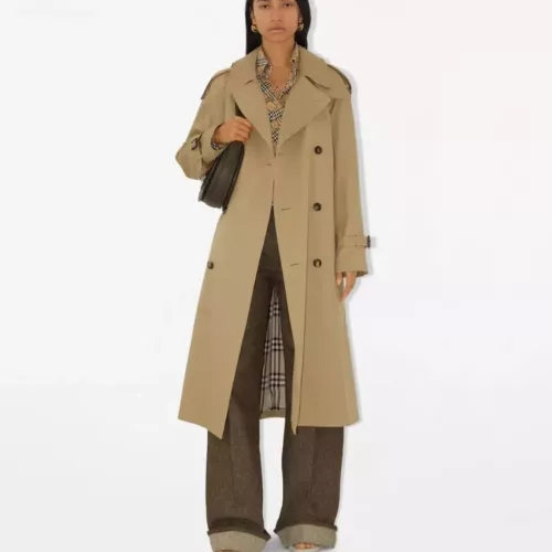 Replica Burberry Trench Coat Long Sleeved For Women #1307602 $202.00 USD for Wholesale