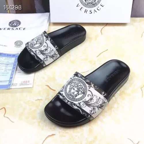 Replica Versace Slippers For Men #1311156 $45.00 USD for Wholesale