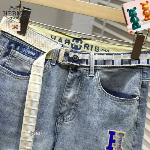 Replica Hermes Jeans For Men #1314707 $40.00 USD for Wholesale