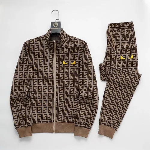 Fendi Tracksuits Long Sleeved For Men #1317061 $88.00 USD, Wholesale Replica Fendi Tracksuits