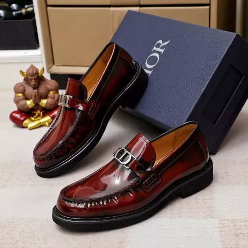 Christian Dior Leather Shoes For Men #1317186 $98.00 USD, Wholesale Replica Christian Dior Leather Shoes