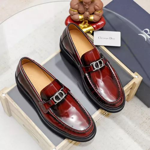 Replica Christian Dior Leather Shoes For Men #1317186 $98.00 USD for Wholesale