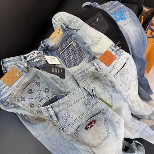 Replica Louis Vuitton LV Jeans For Men #1317256 $64.00 USD for Wholesale