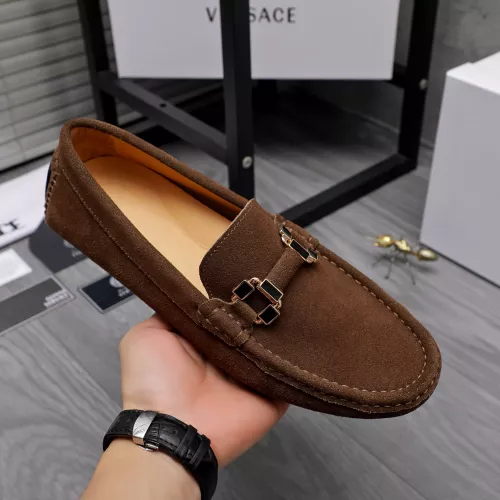 Replica Versace Leather Shoes For Men #1317279 $76.00 USD for Wholesale