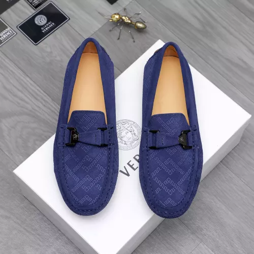 Replica Versace Leather Shoes For Men #1317287 $76.00 USD for Wholesale