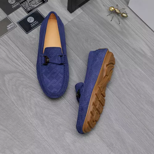Replica Versace Leather Shoes For Men #1317287 $76.00 USD for Wholesale
