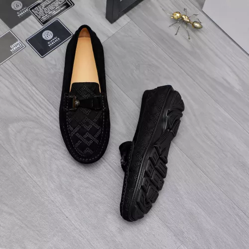 Replica Versace Leather Shoes For Men #1317289 $76.00 USD for Wholesale