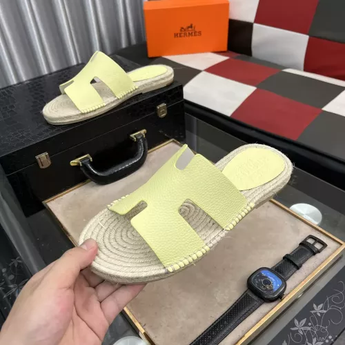 Replica Hermes Slippers For Men #1317387 $60.00 USD for Wholesale