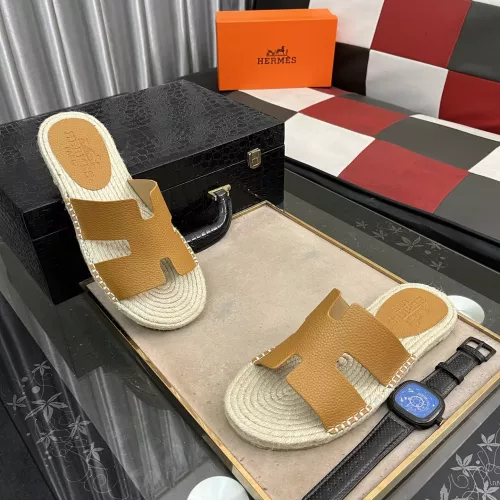 Replica Hermes Slippers For Men #1317392 $60.00 USD for Wholesale