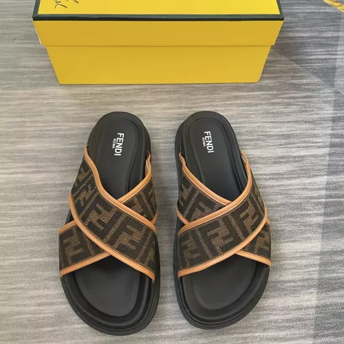 Replica Fendi Slippers For Men #1317553 $64.00 USD for Wholesale