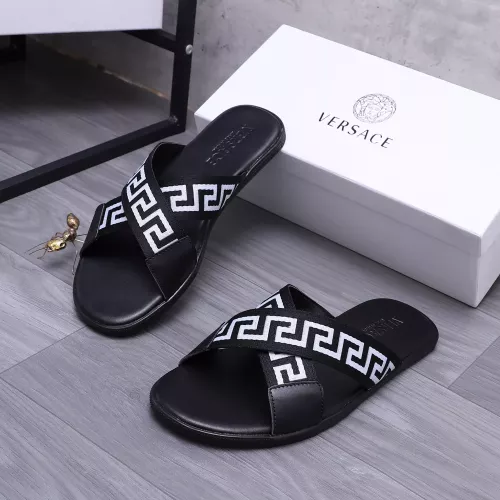 Replica Versace Slippers For Men #1318413 $42.00 USD for Wholesale