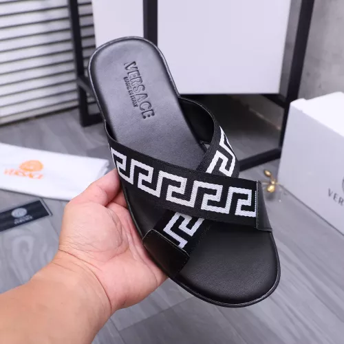 Replica Versace Slippers For Men #1318413 $42.00 USD for Wholesale