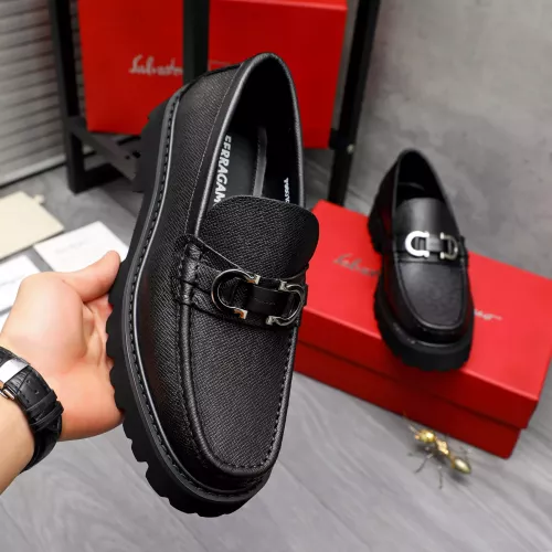 Replica Salvatore Ferragamo Leather Shoes For Men #1318436 $88.00 USD for Wholesale