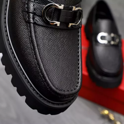 Replica Salvatore Ferragamo Leather Shoes For Men #1318436 $88.00 USD for Wholesale