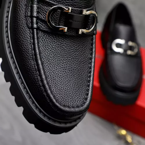 Replica Salvatore Ferragamo Leather Shoes For Men #1318437 $88.00 USD for Wholesale
