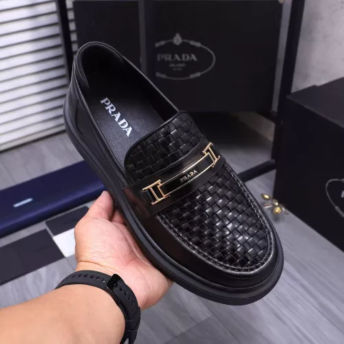 Replica Prada Leather Shoes For Men #1318463 $96.00 USD for Wholesale