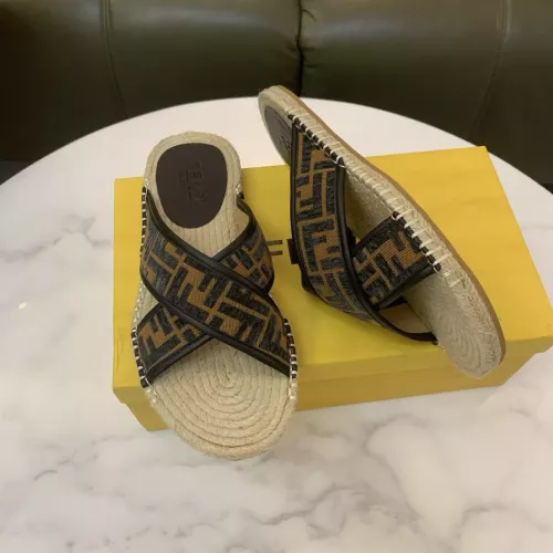 Replica Fendi Slippers For Men #1318485 $60.00 USD for Wholesale