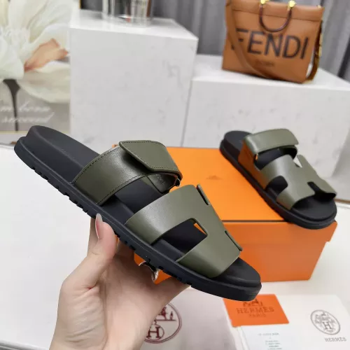 Replica Hermes Slippers For Men #1318745 $88.00 USD for Wholesale
