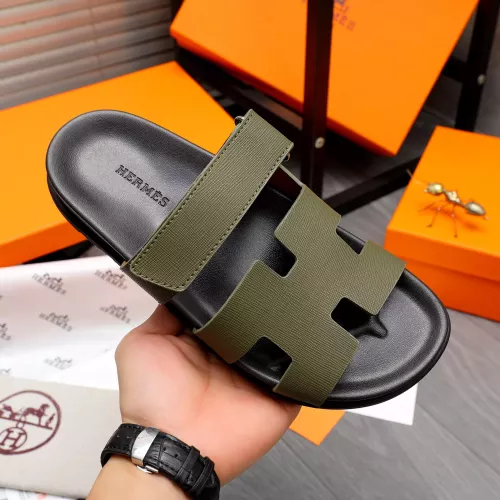 Replica Hermes Slippers For Men #1318803 $68.00 USD for Wholesale