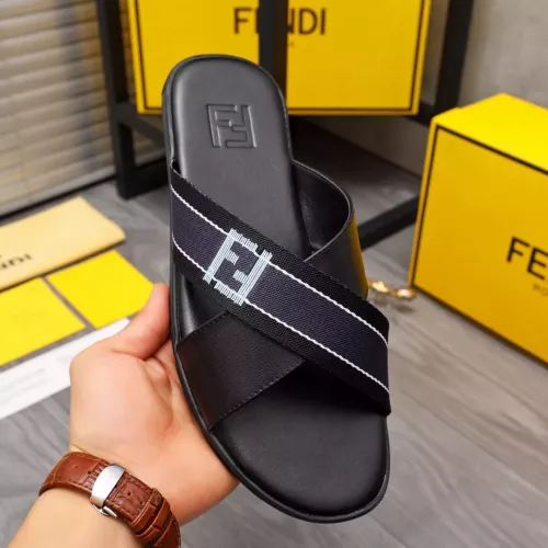Replica Fendi Slippers For Men #1318876 $42.00 USD for Wholesale