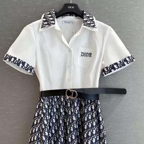 Replica Christian Dior Dresses Short Sleeved For Women #1318905 $85.00 USD for Wholesale
